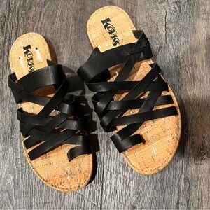 Korks Women's Black Sandals